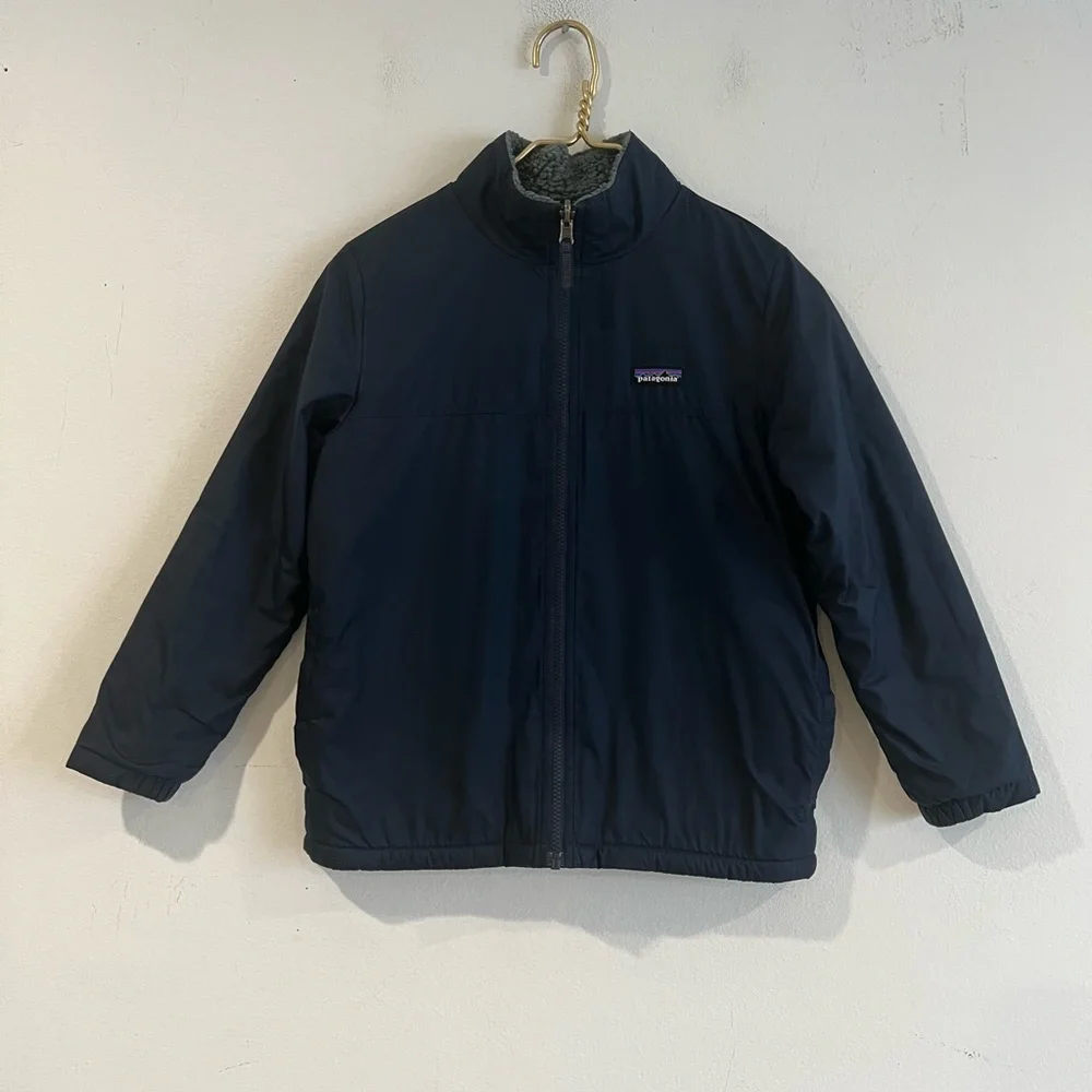 Patagonia Kids Dark Blue Reversible Shelled Microdini M 10Y